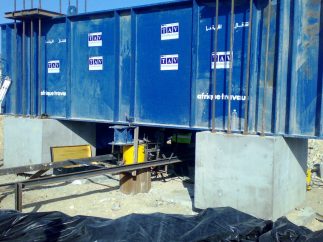 Pile loading reaction trussing